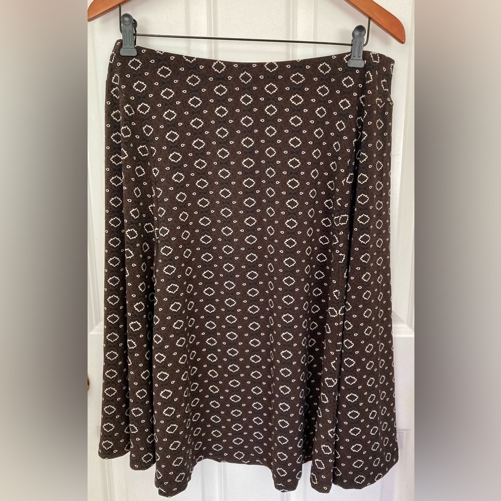 Michael Kors full skirt brown black white - size L